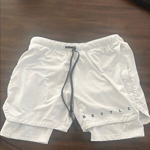Men's White Athletic Shorts
